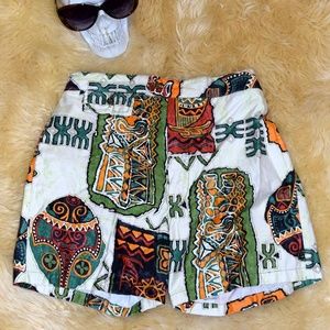 VNTG Holiday Sportswear Hawaiian Tiki Totem Shorts
